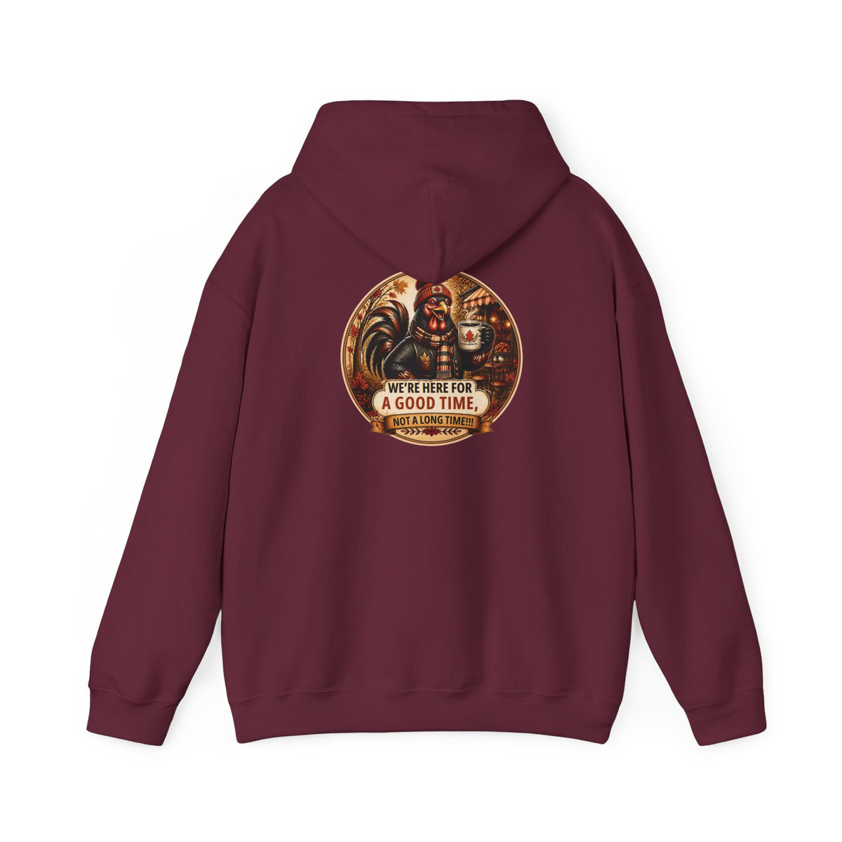 Retro Carnival Hoodie – “We’re Here for a Good Time” Vintage Fair Graphic