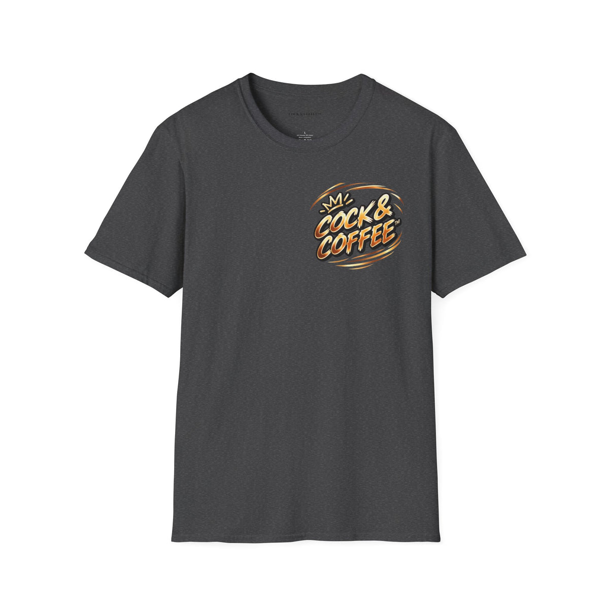 Cock & Coffee Graphic T-Shirt — Retro Coffee Lover Tee