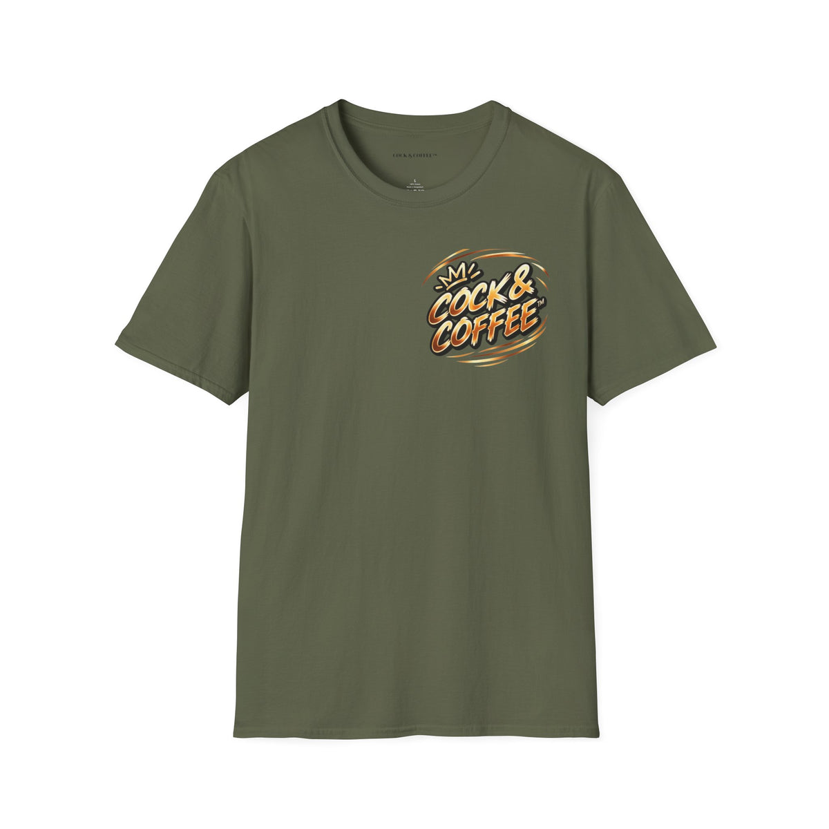 Cock & Coffee Graphic T-Shirt — Retro Coffee Lover Tee