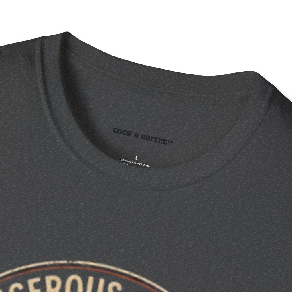 Coffee Rooster T-Shirt — "A Dangerous Obsession Just With a Sip"
