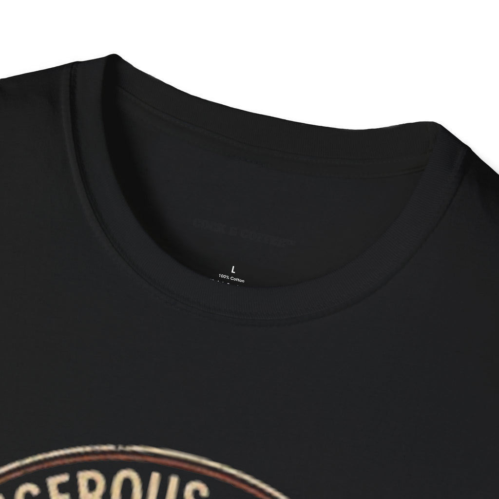 Coffee Rooster T-Shirt — "A Dangerous Obsession Just With a Sip"