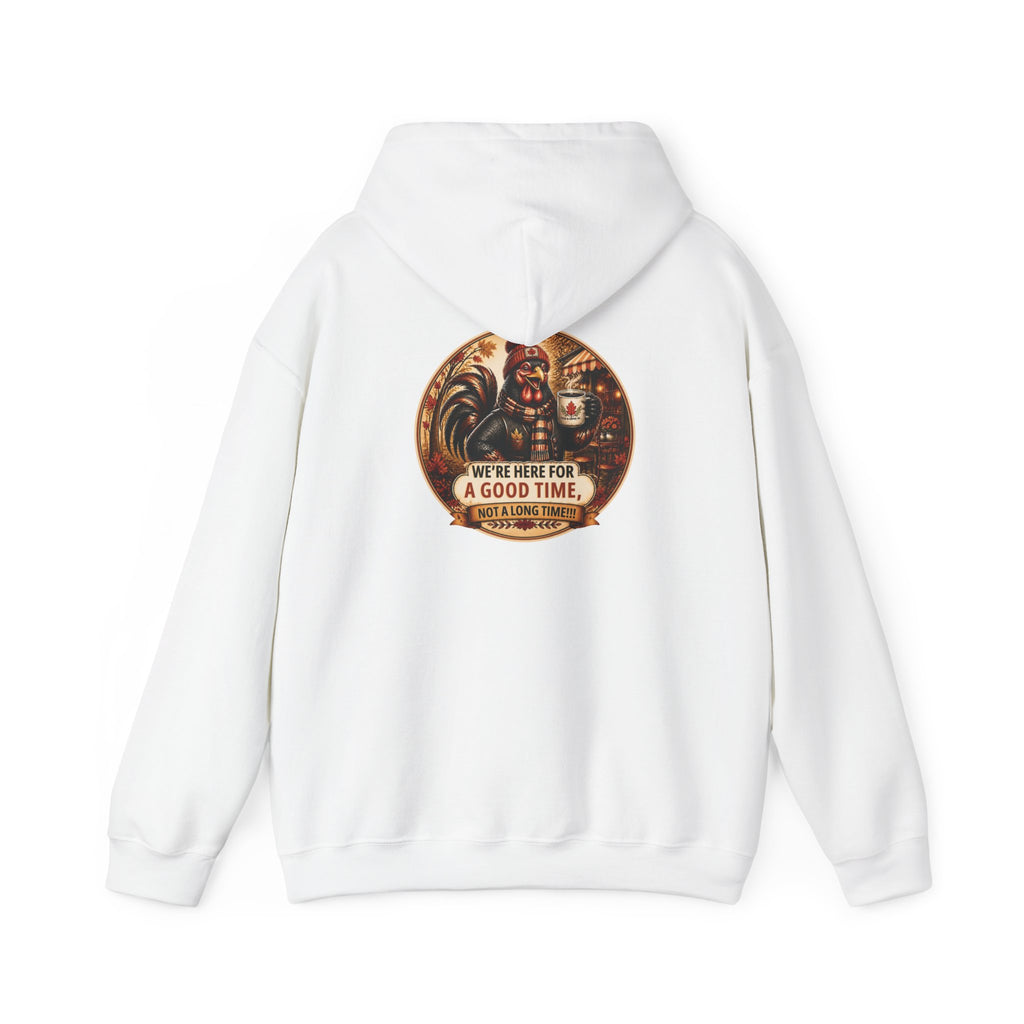 Retro Carnival Hoodie – “We’re Here for a Good Time” Vintage Fair Graphic