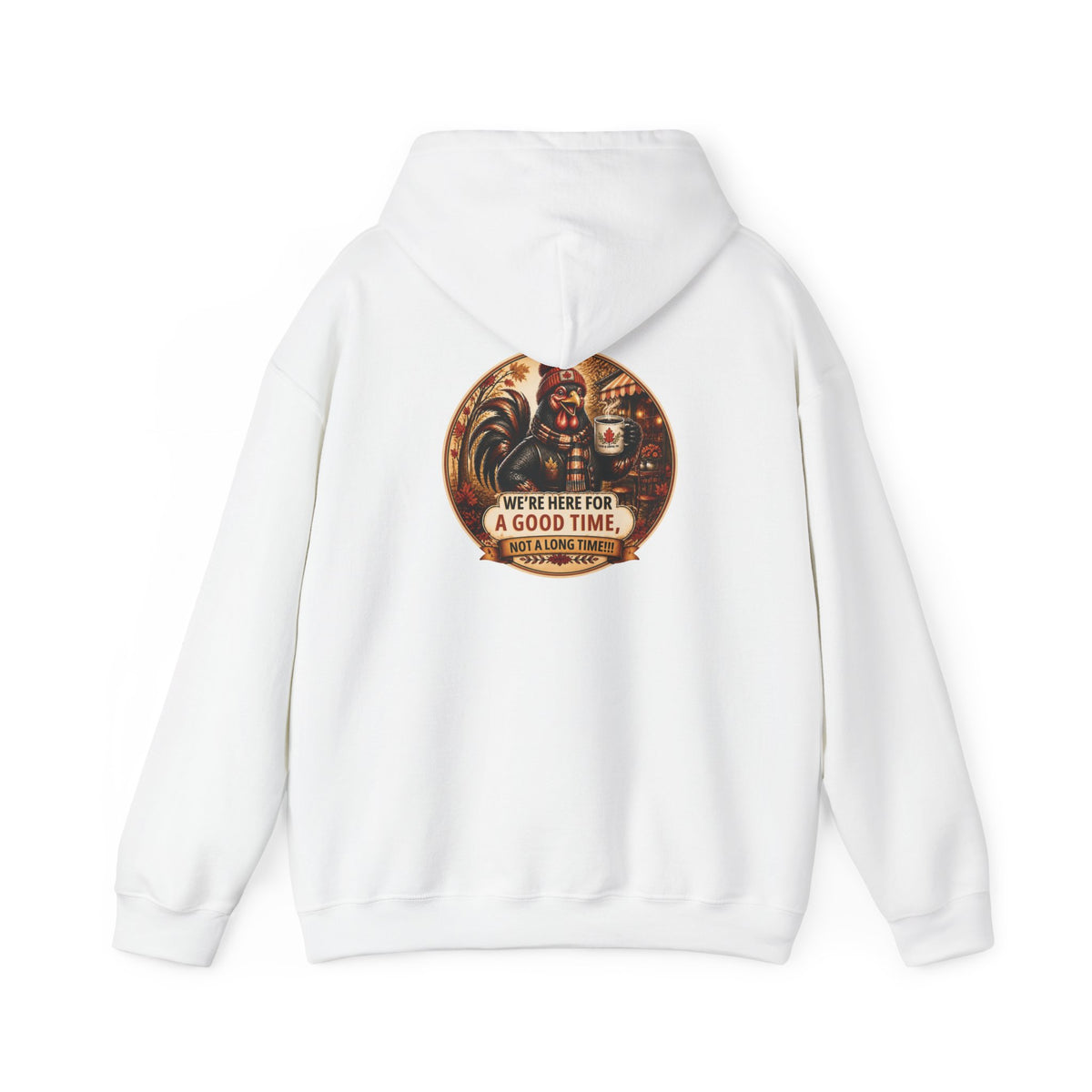 Retro Carnival Hoodie – “We’re Here for a Good Time” Vintage Fair Graphic