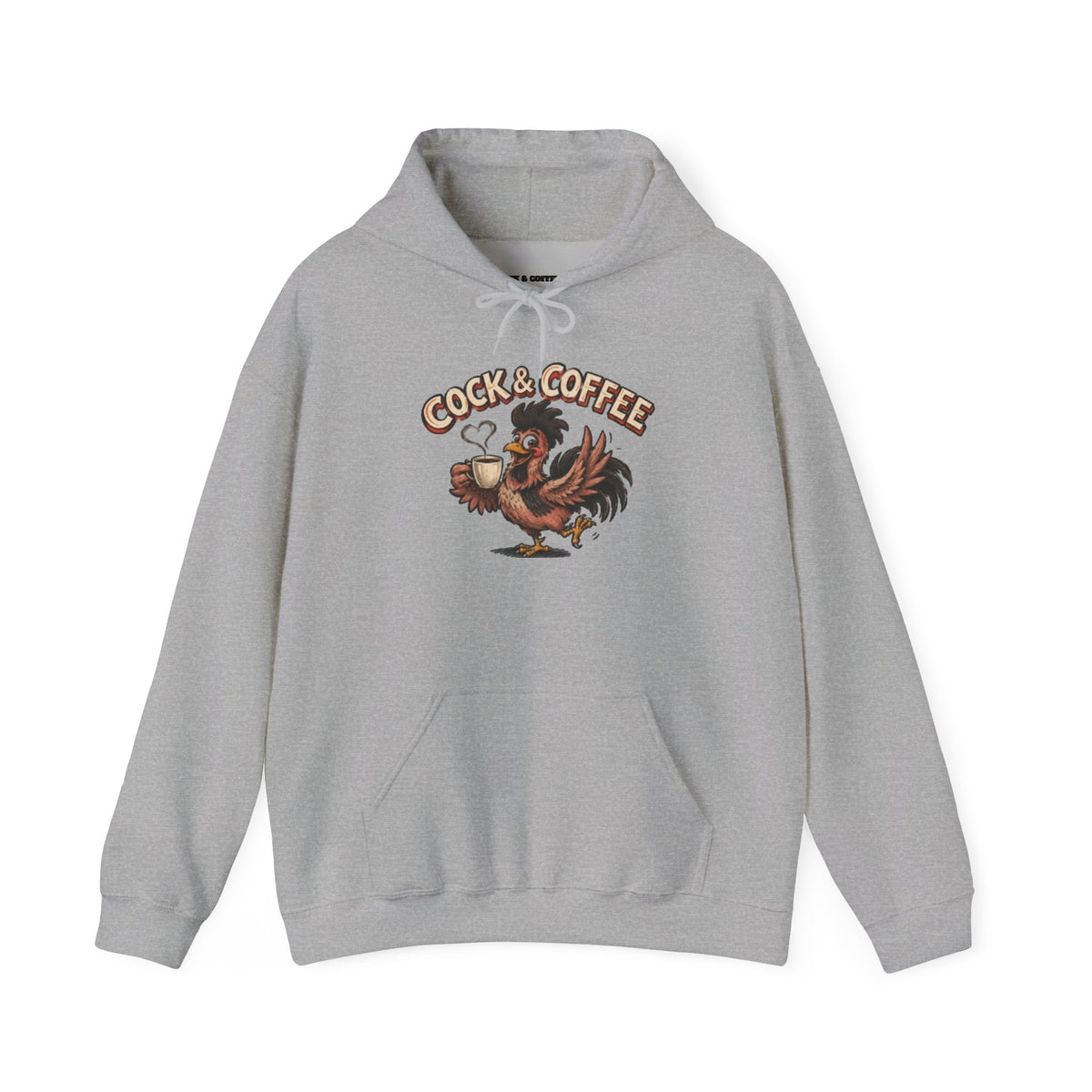 Cock & Coffee Hoodie — Rooster Coffee Graphic Hoodie (Do You Want Cream or No Cream?)