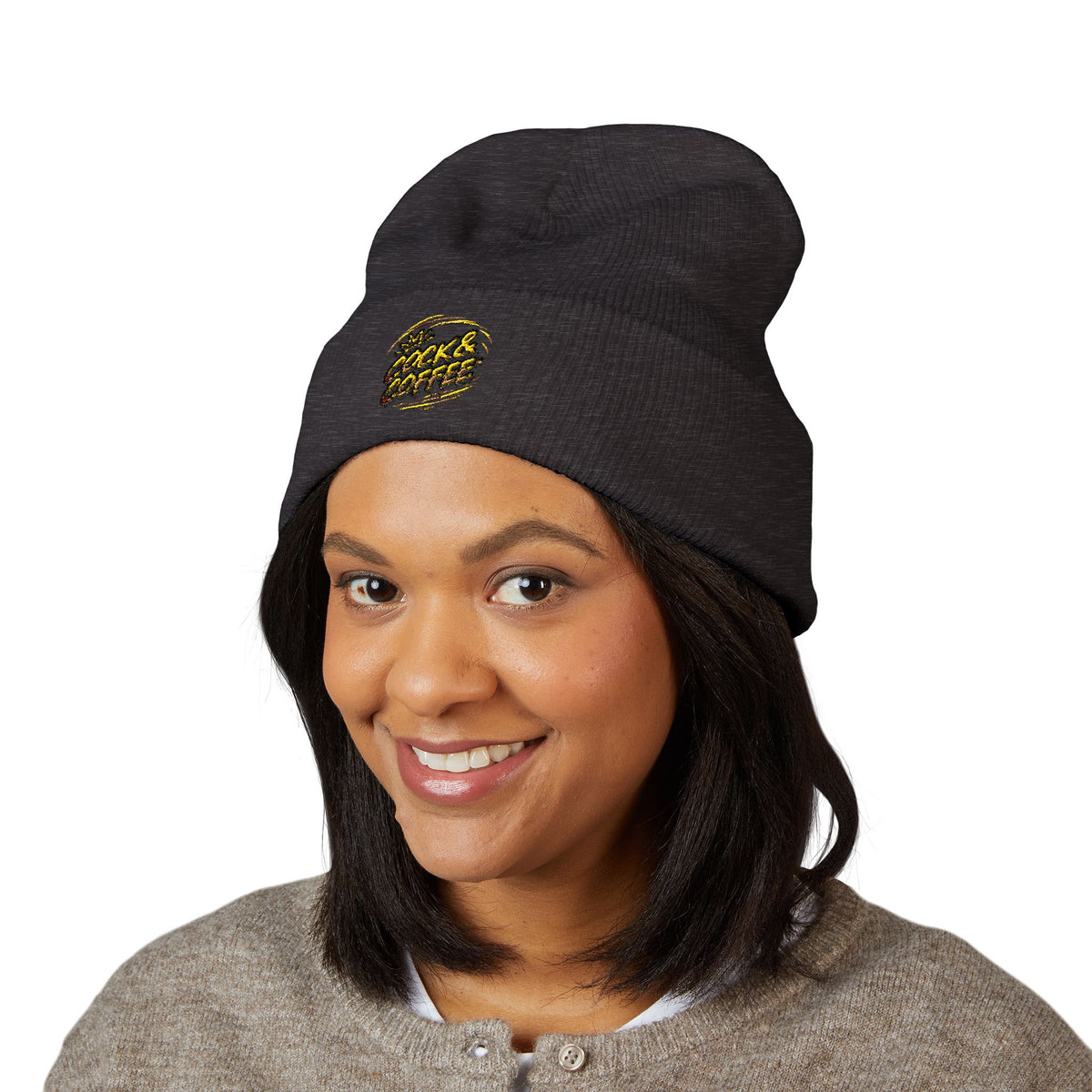 Embroidered "Stay Gold" Cuffed Beanie — Cozy Winter Hat