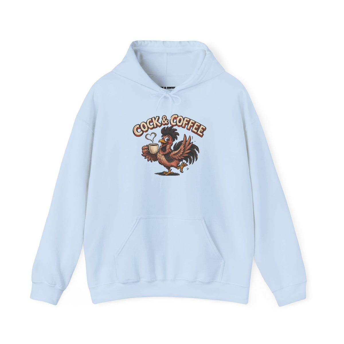 Cock & Coffee Hoodie — Rooster Coffee Graphic Hoodie (Do You Want Cream or No Cream?)