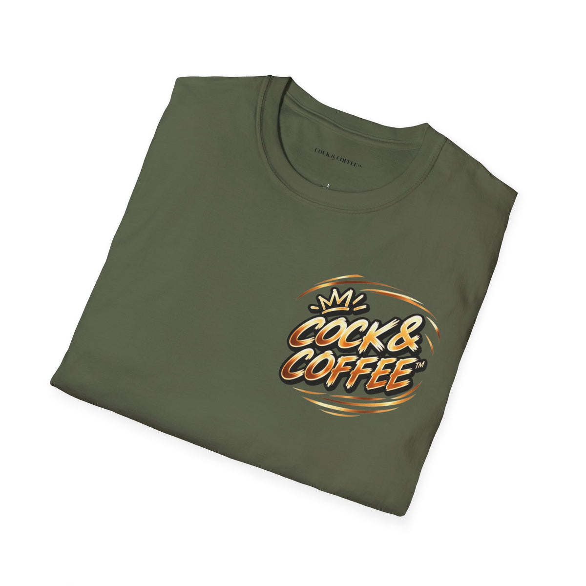 Cock & Coffee Graphic T-Shirt — Retro Coffee Lover Tee