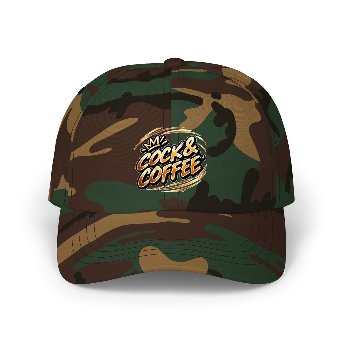 Dad Cap — "Cock & Coffee" Retro Logo Embroidered Baseball Hat