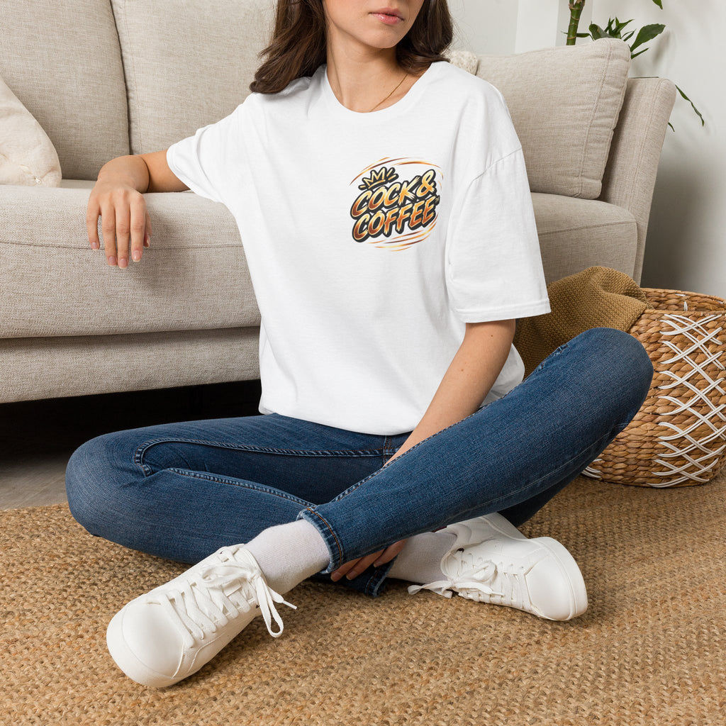Cock & Coffee Graphic T-Shirt — Retro Coffee Lover Tee