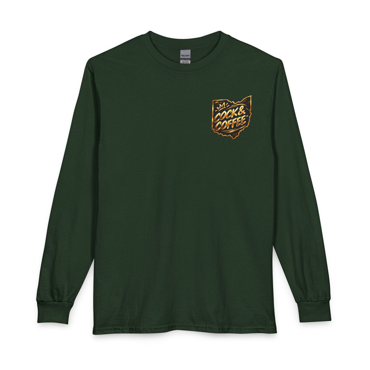 Rocks & Coffee Logo Long Sleeve Tee — Retro Coffee Lover Shirt