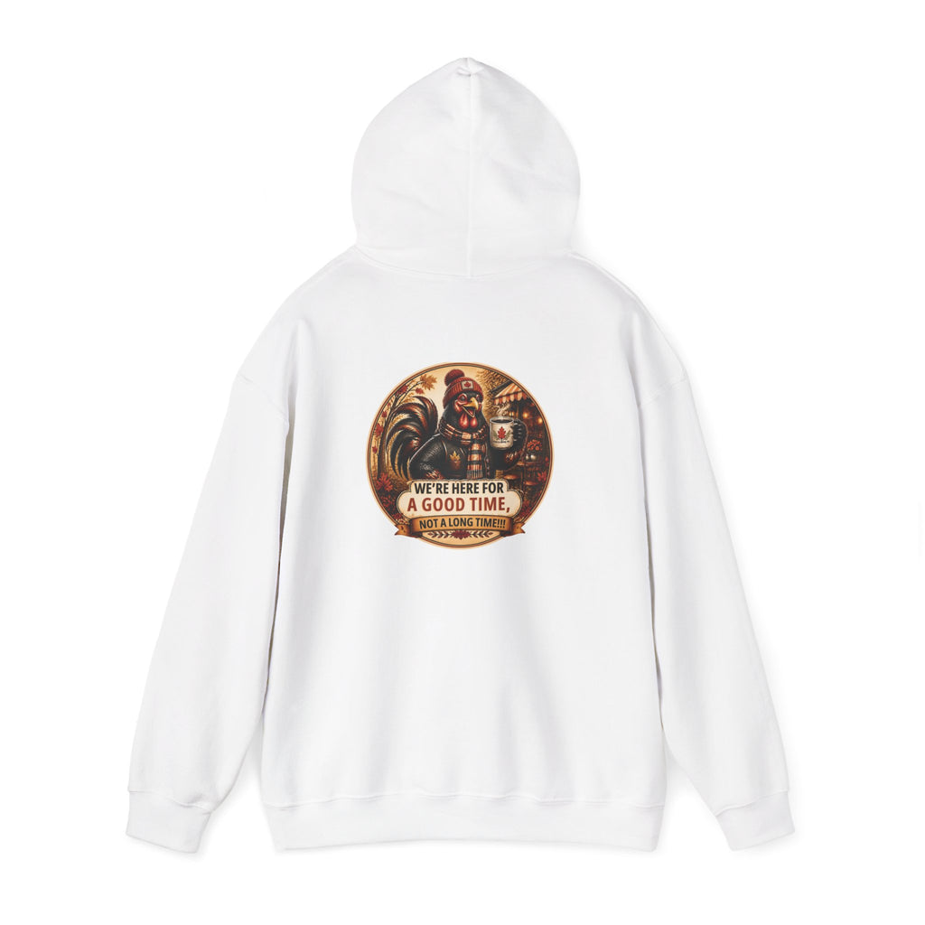Retro Carnival Hoodie – “We’re Here for a Good Time” Vintage Fair Graphic