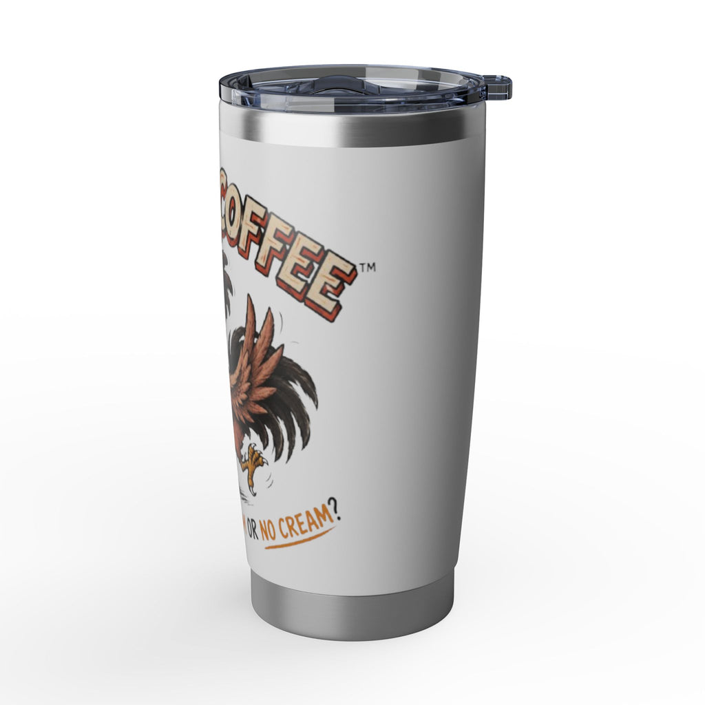 Rooster & Coffee 20oz Travel Tumbler — 'Cock & Coffee' Funny Morning Mug for Coffee Lovers