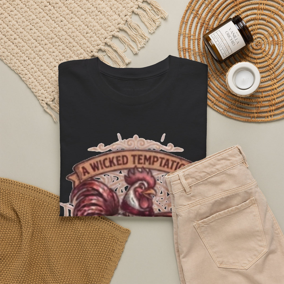 Rooster Coffee Tee — "A Wicked Temptation in Every Drip"
