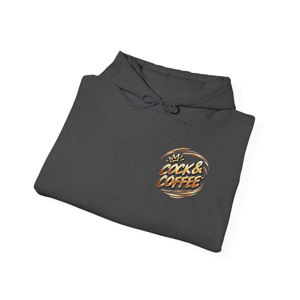 Hoodie - Retro 'Cock & Coffee' Chest Logo Sweatshirt