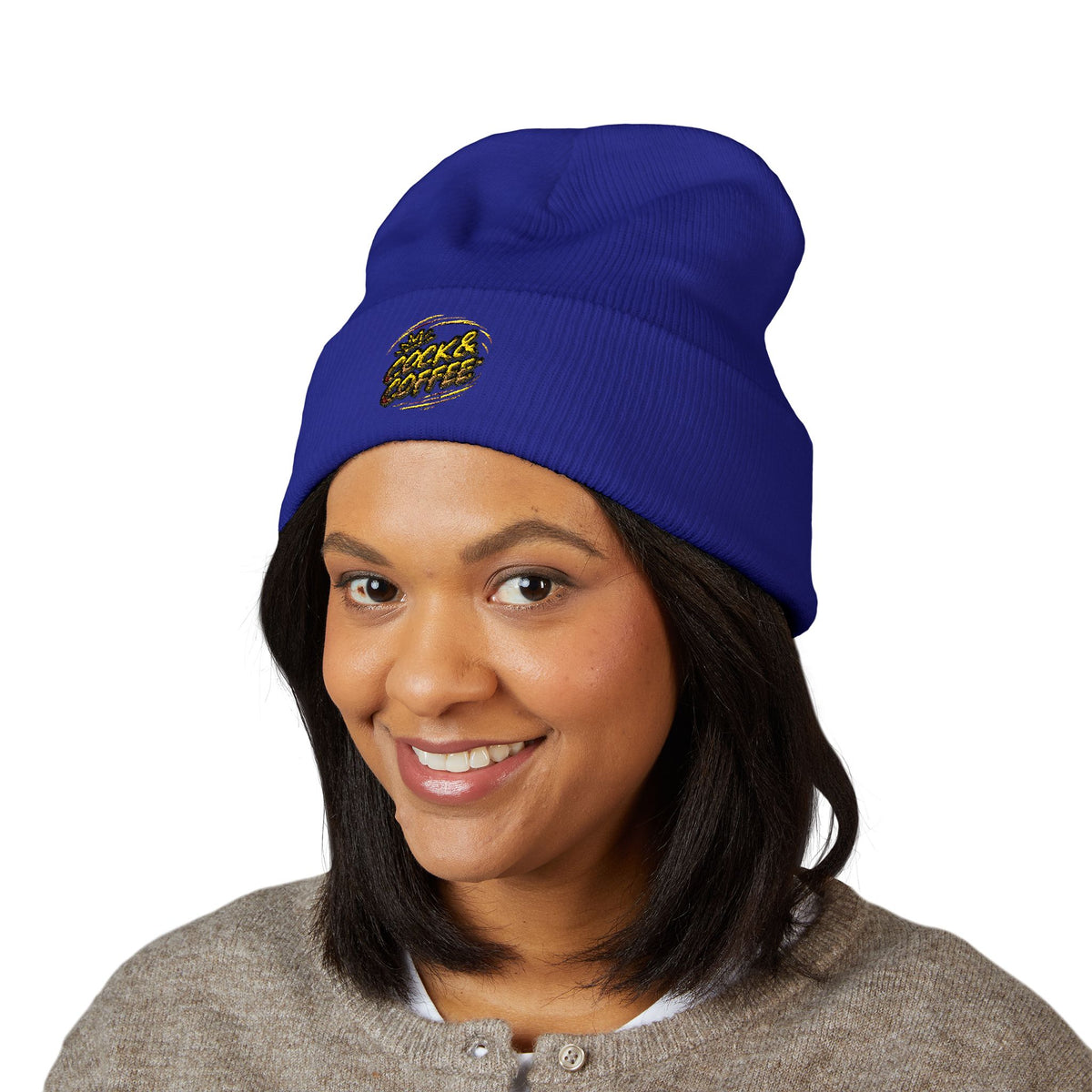 Embroidered "Stay Gold" Cuffed Beanie — Cozy Winter Hat
