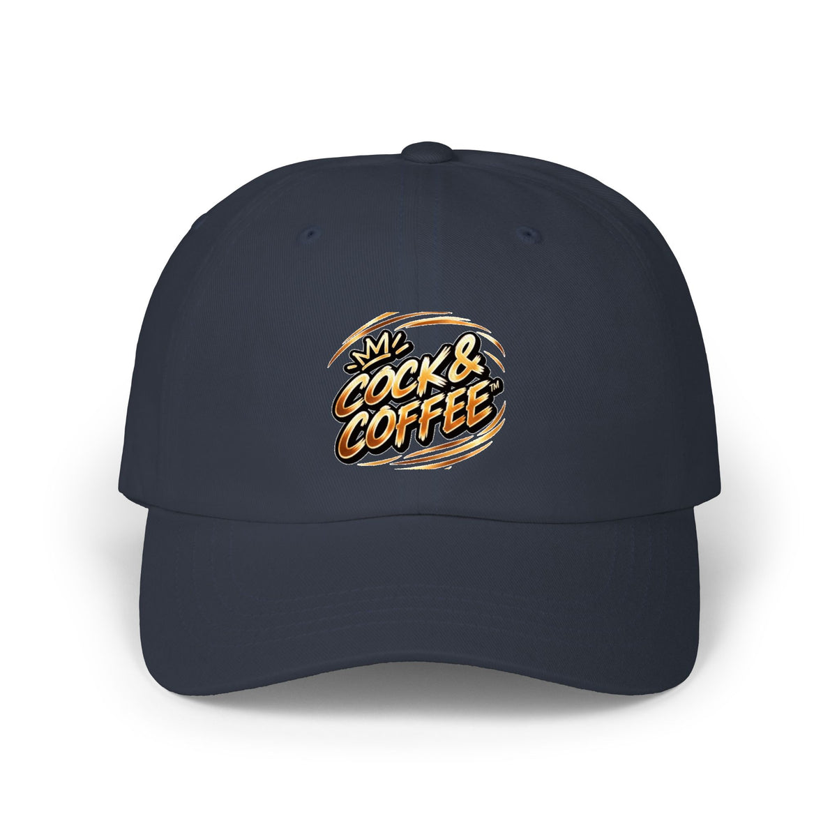 Dad Cap — "Cock & Coffee" Retro Logo Embroidered Baseball Hat