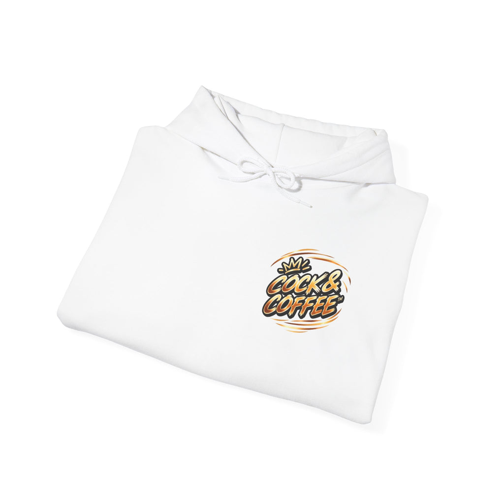 Hoodie - Retro 'Cock & Coffee' Chest Logo Sweatshirt