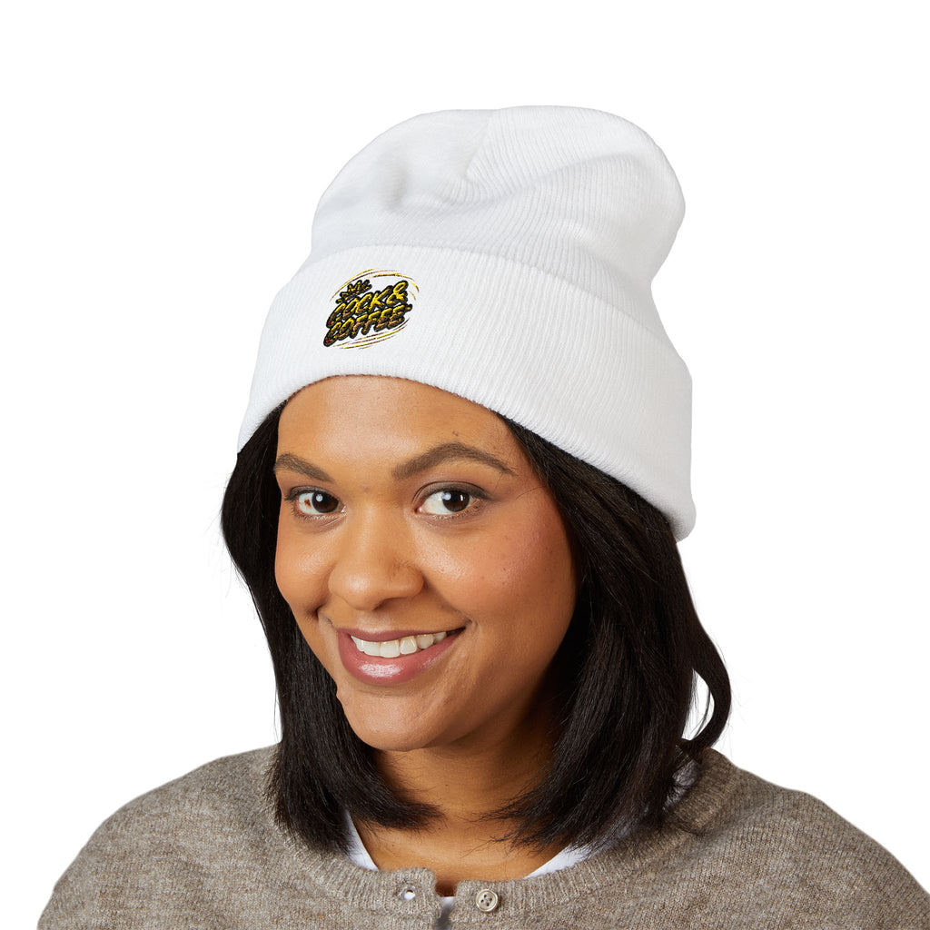 Embroidered "Stay Gold" Cuffed Beanie — Cozy Winter Hat