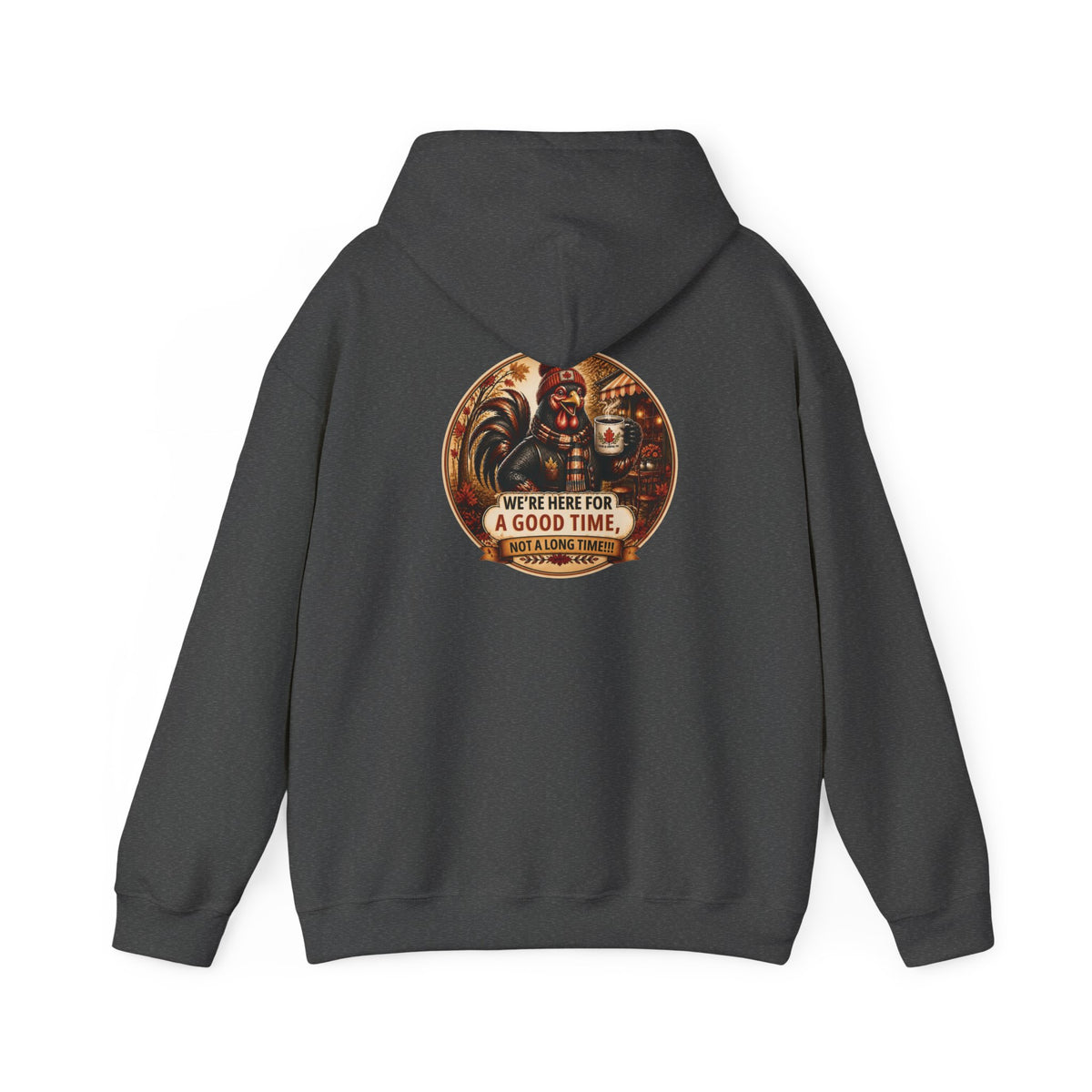 Retro Carnival Hoodie – “We’re Here for a Good Time” Vintage Fair Graphic
