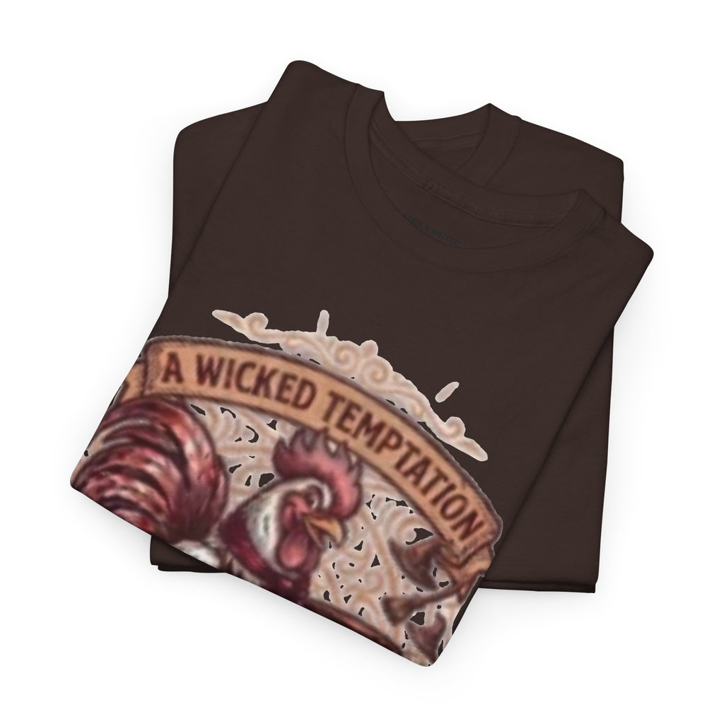 Rooster Coffee Tee — "A Wicked Temptation in Every Drip"