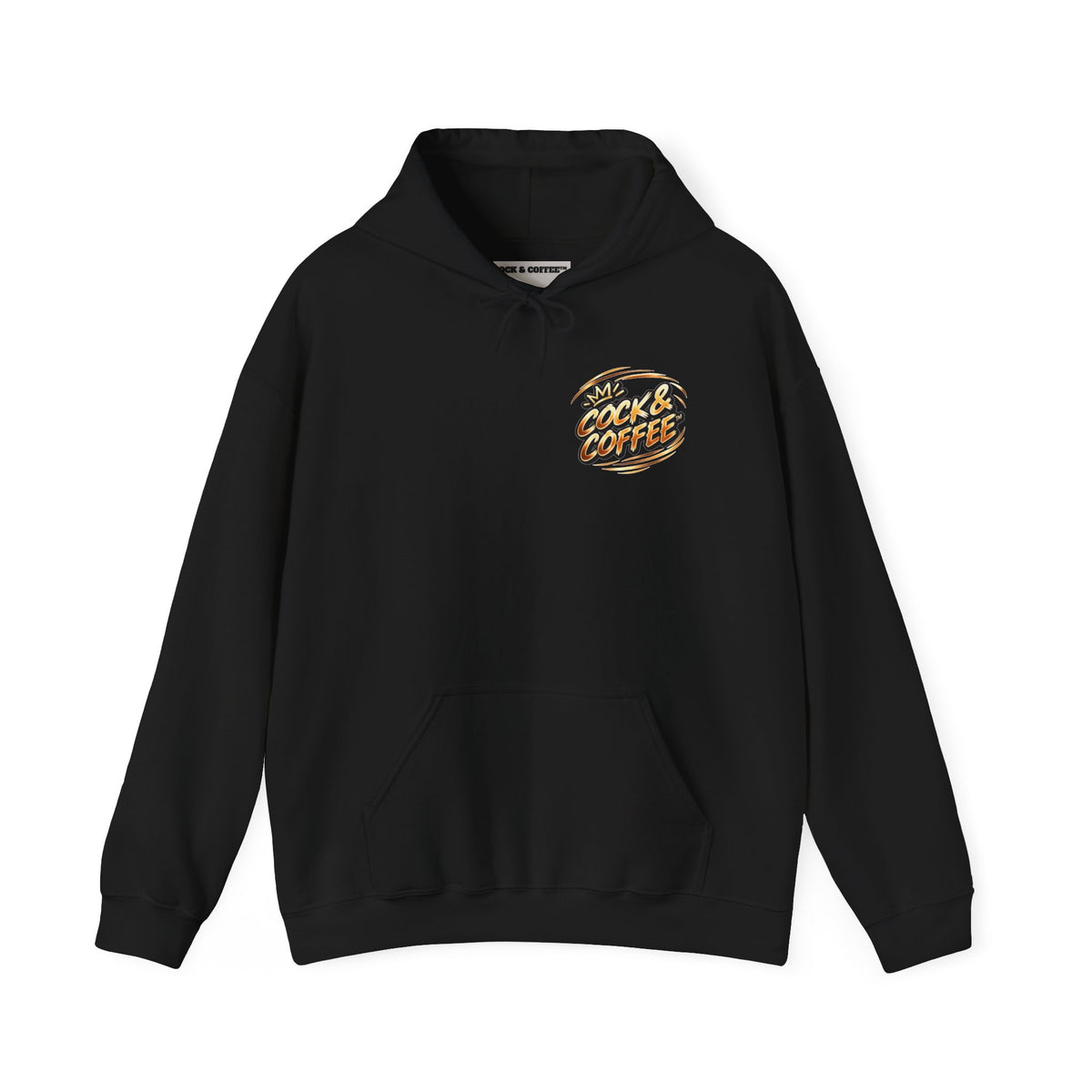 Hoodie - Retro 'Cock & Coffee' Chest Logo Sweatshirt
