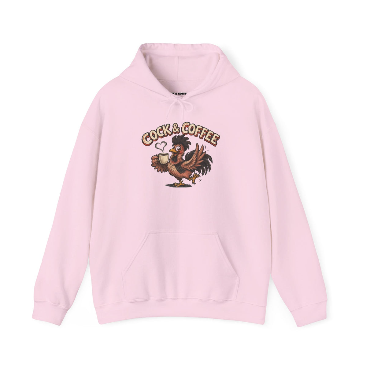 Cock & Coffee Hoodie — Rooster Coffee Graphic Hoodie (Do You Want Cream or No Cream?)
