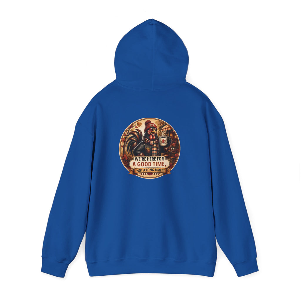 Retro Carnival Hoodie – “We’re Here for a Good Time” Vintage Fair Graphic