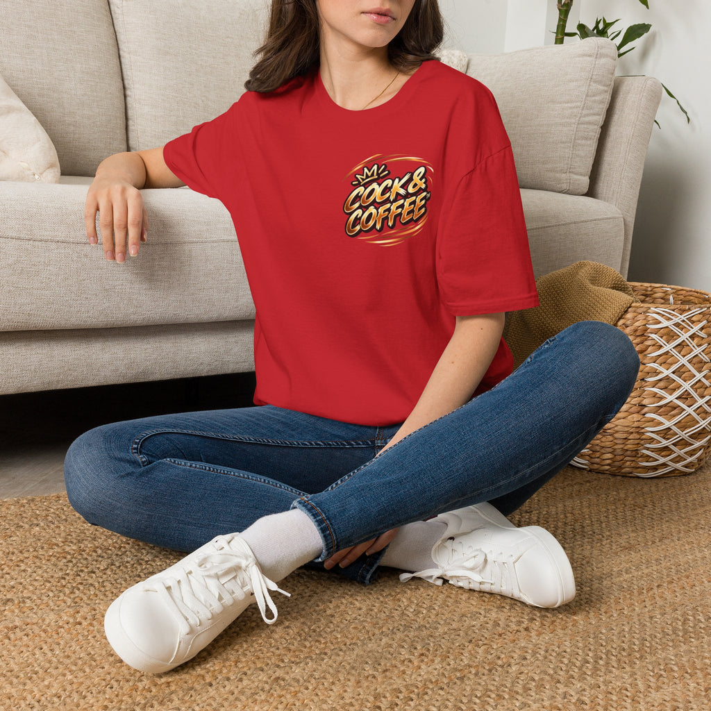 Cock & Coffee Graphic T-Shirt — Retro Coffee Lover Tee