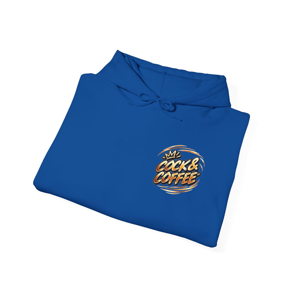 Hoodie - Retro 'Cock & Coffee' Chest Logo Sweatshirt