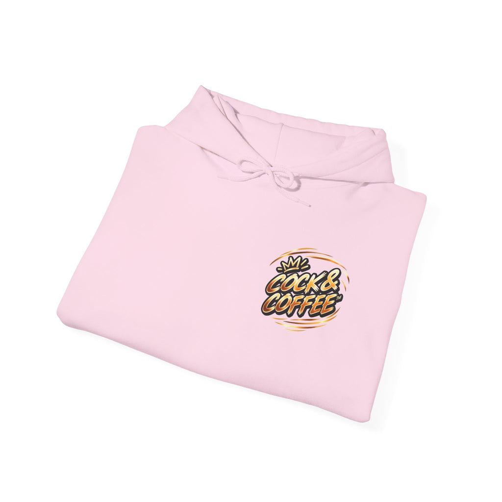 Hoodie - Retro 'Cock & Coffee' Chest Logo Sweatshirt