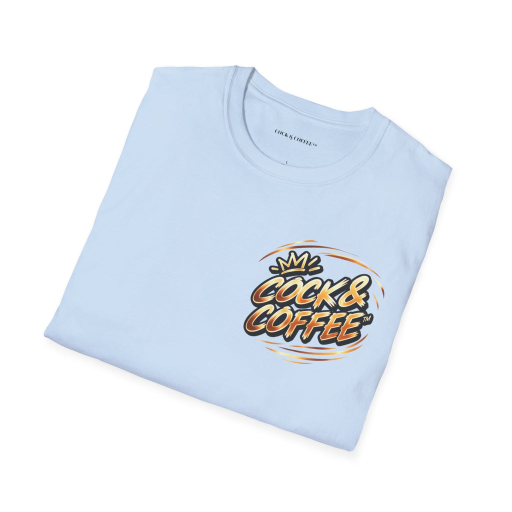 Cock & Coffee Graphic T-Shirt — Retro Coffee Lover Tee