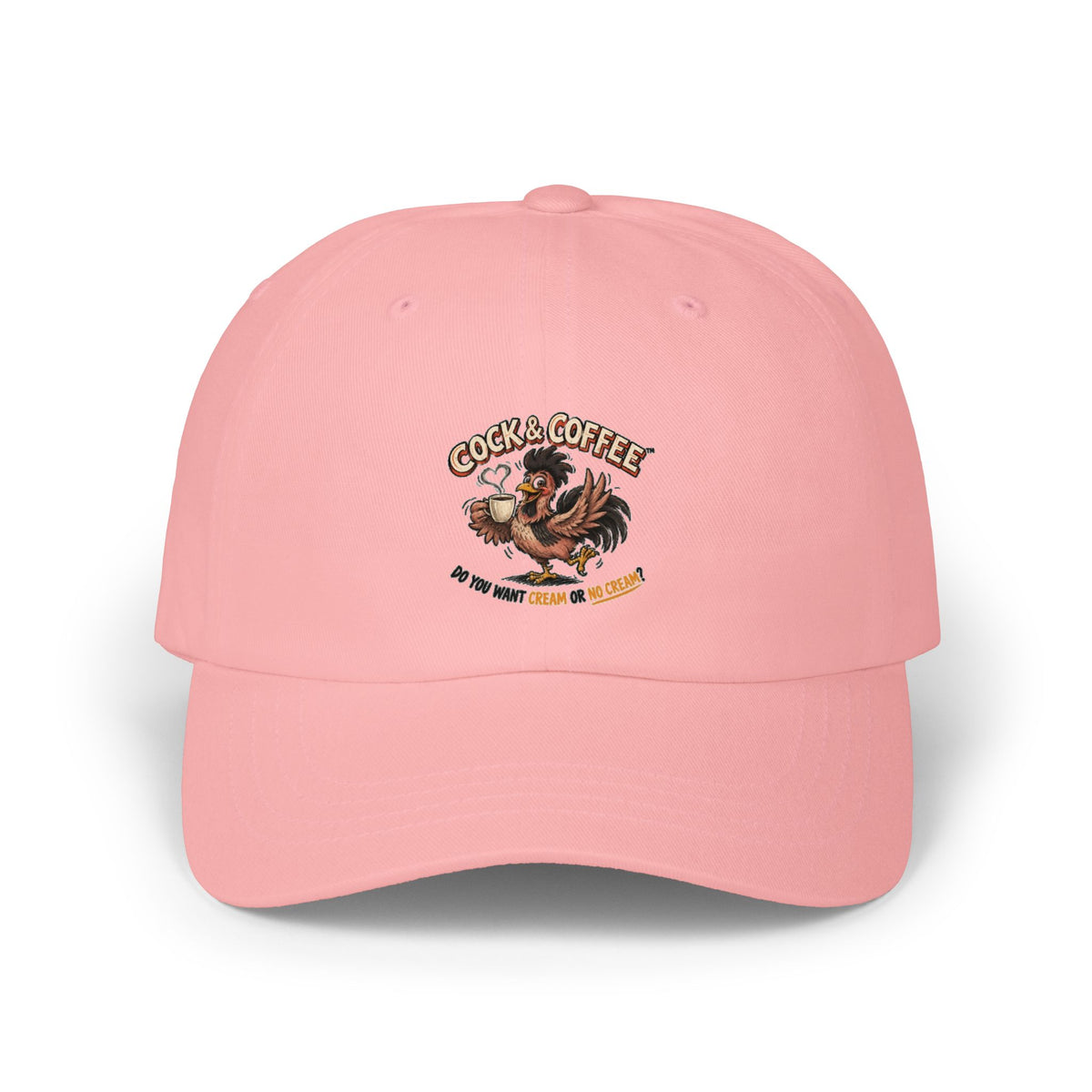 Rooster Coffee Dad Cap — 'Cock-And-Coffee' Vintage Farmhouse Baseball Hat Cream or no Cream