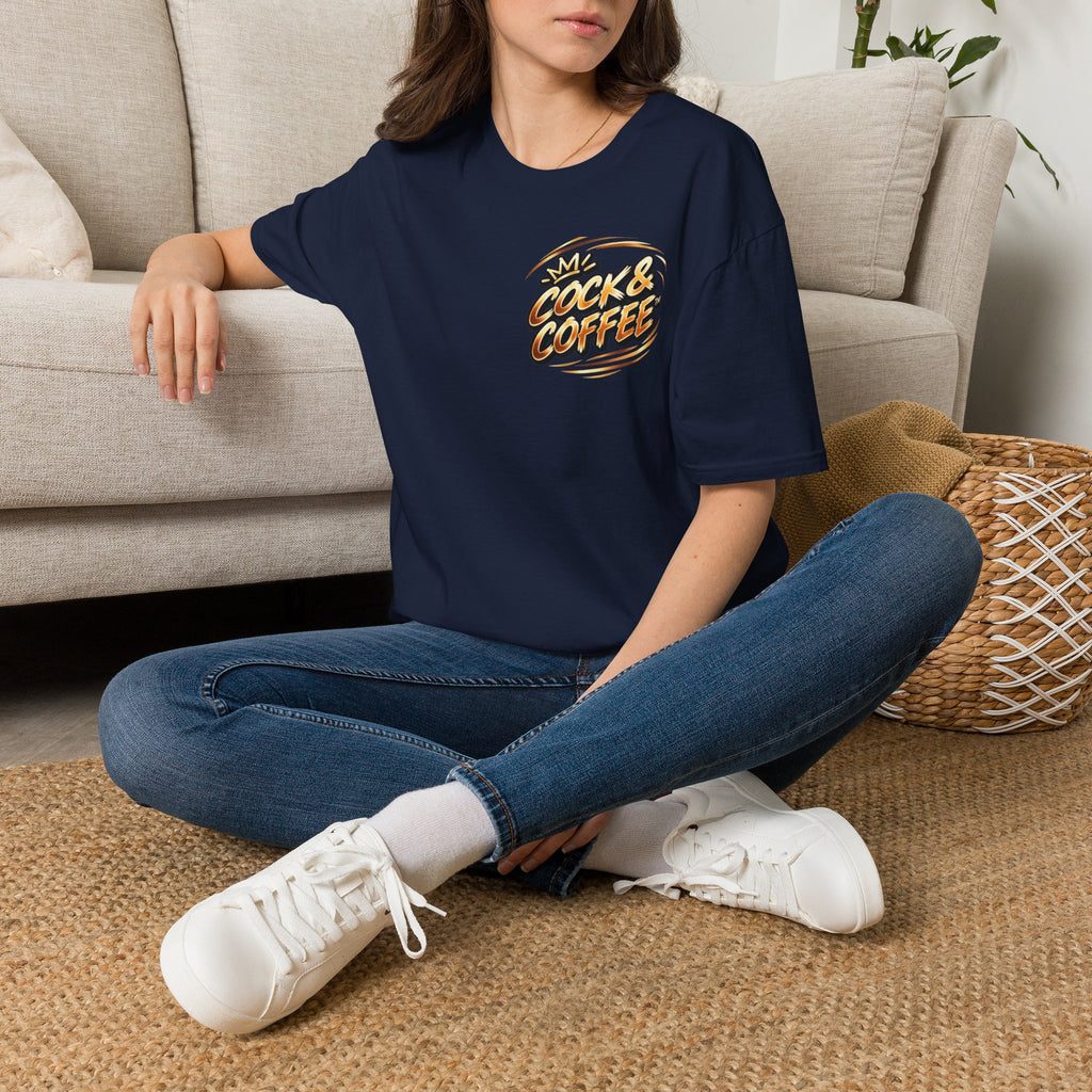 Cock & Coffee Graphic T-Shirt — Retro Coffee Lover Tee