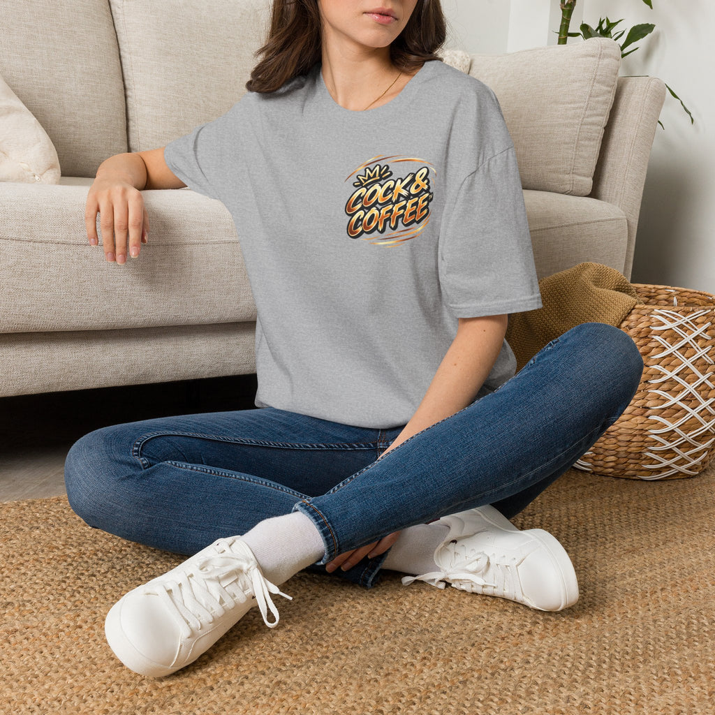 Cock & Coffee Graphic T-Shirt — Retro Coffee Lover Tee