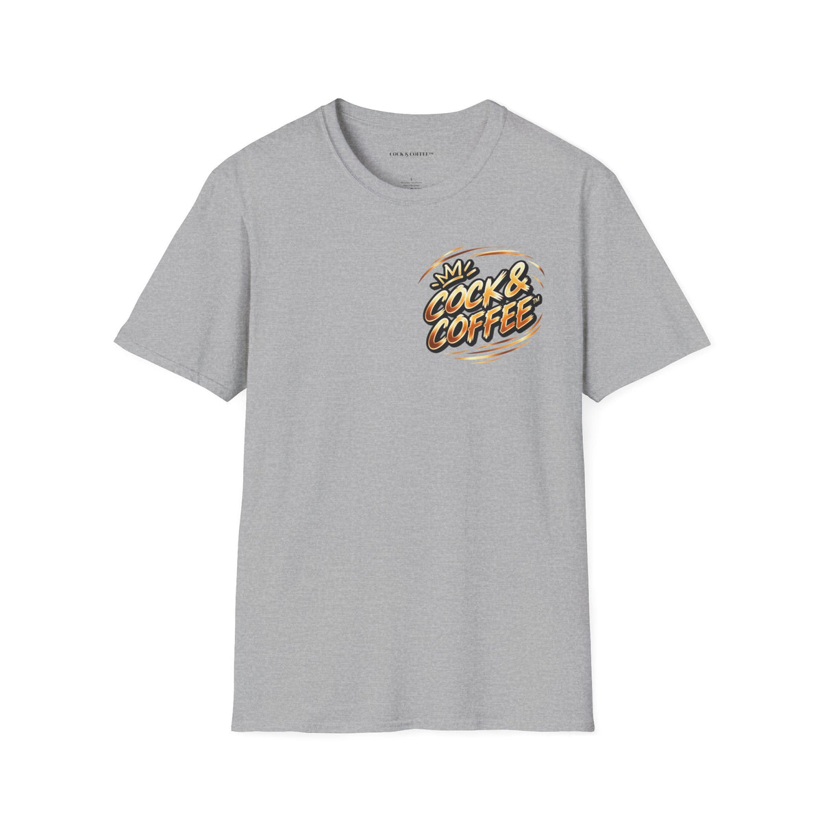 Cock & Coffee Graphic T-Shirt — Retro Coffee Lover Tee