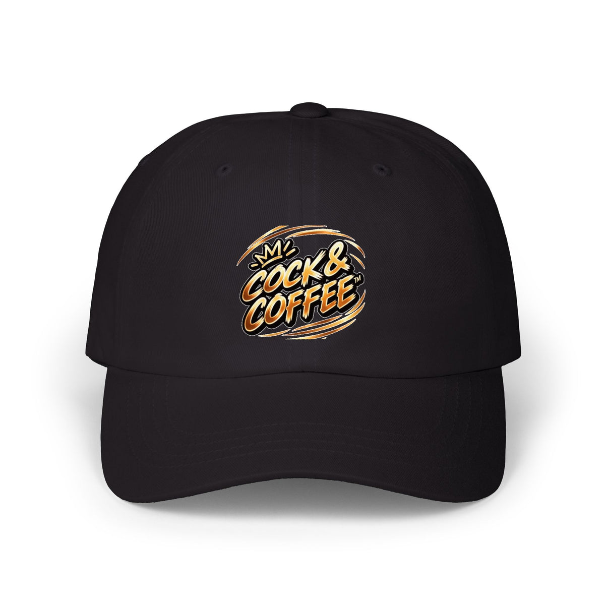 Dad Cap — "Cock & Coffee" Retro Logo Embroidered Baseball Hat