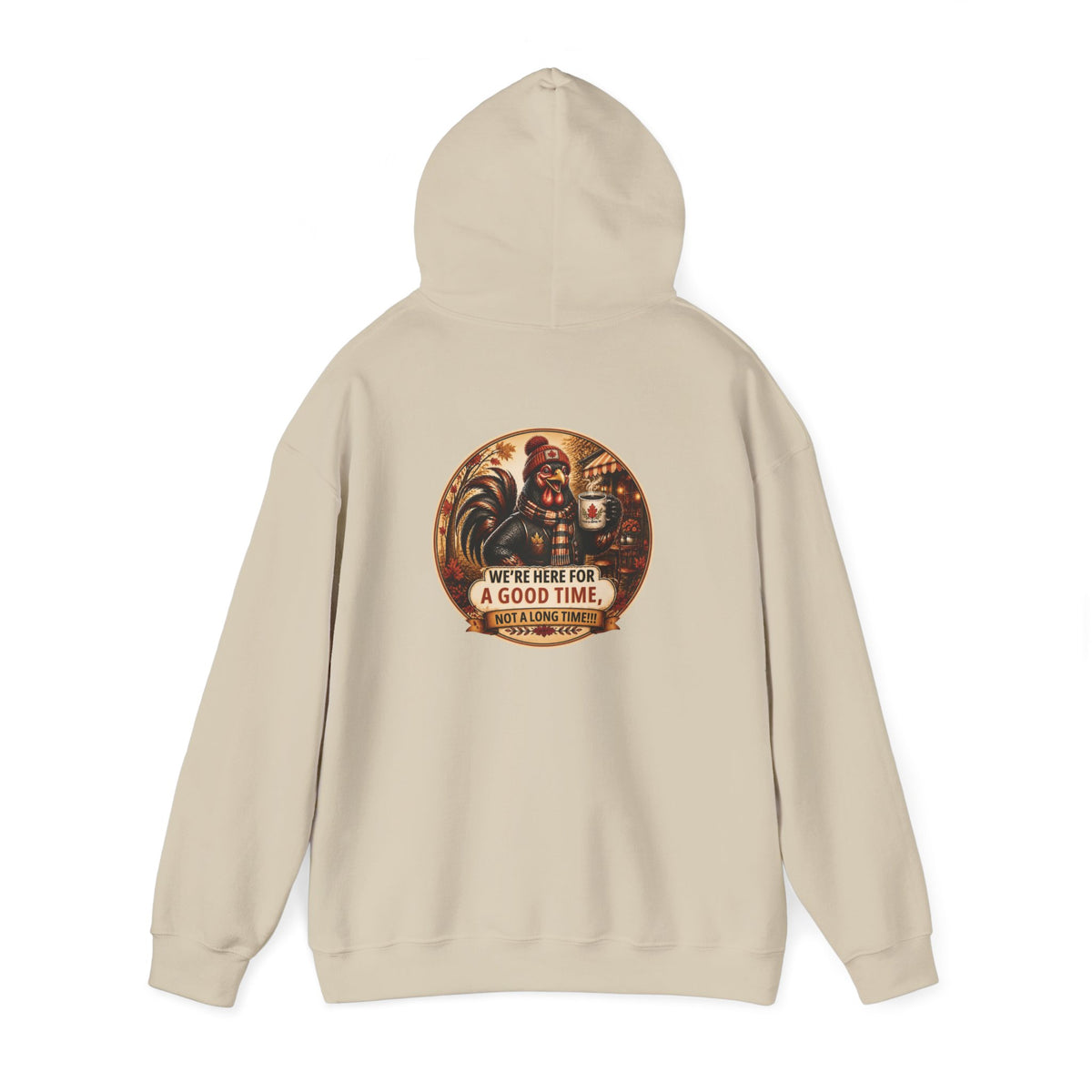 Retro Carnival Hoodie – “We’re Here for a Good Time” Vintage Fair Graphic