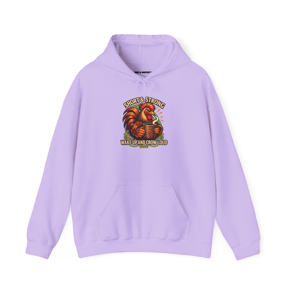 Rooster Strong Hoodie – Vintage Farm Rooster Coffee Design Short and Strong
