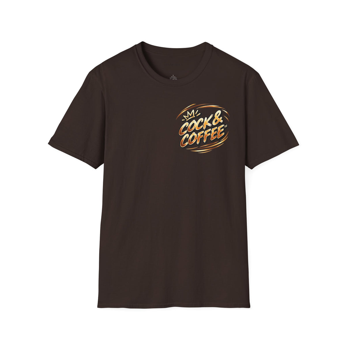 Cock & Coffee Graphic T-Shirt — Retro Coffee Lover Tee