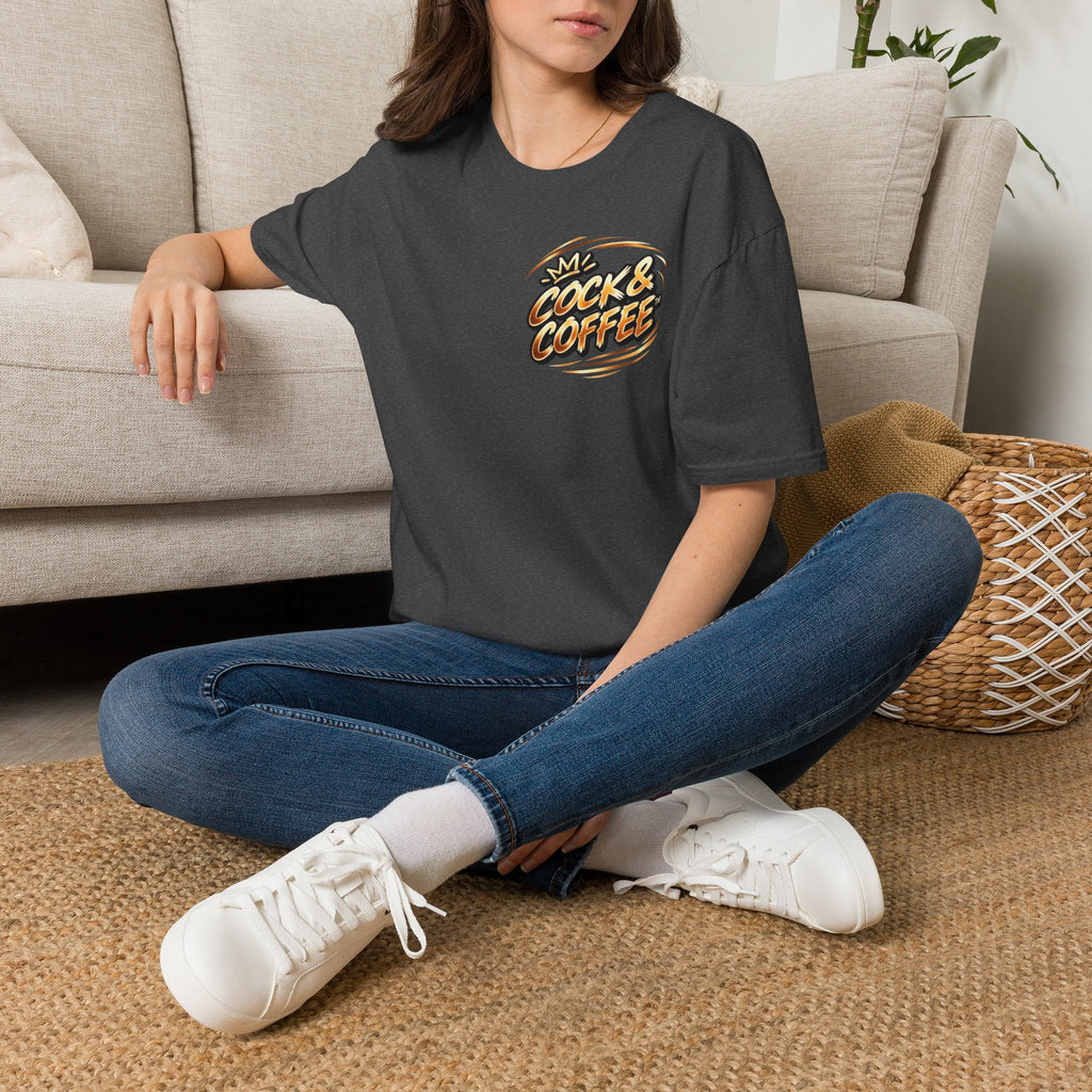 Cock & Coffee Graphic T-Shirt — Retro Coffee Lover Tee
