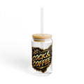 16oz Glass Sipper - "Cock & Coffee" Retro Logo