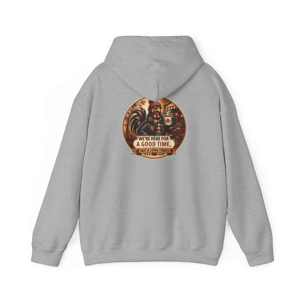 Retro Carnival Hoodie – “We’re Here for a Good Time” Vintage Fair Graphic