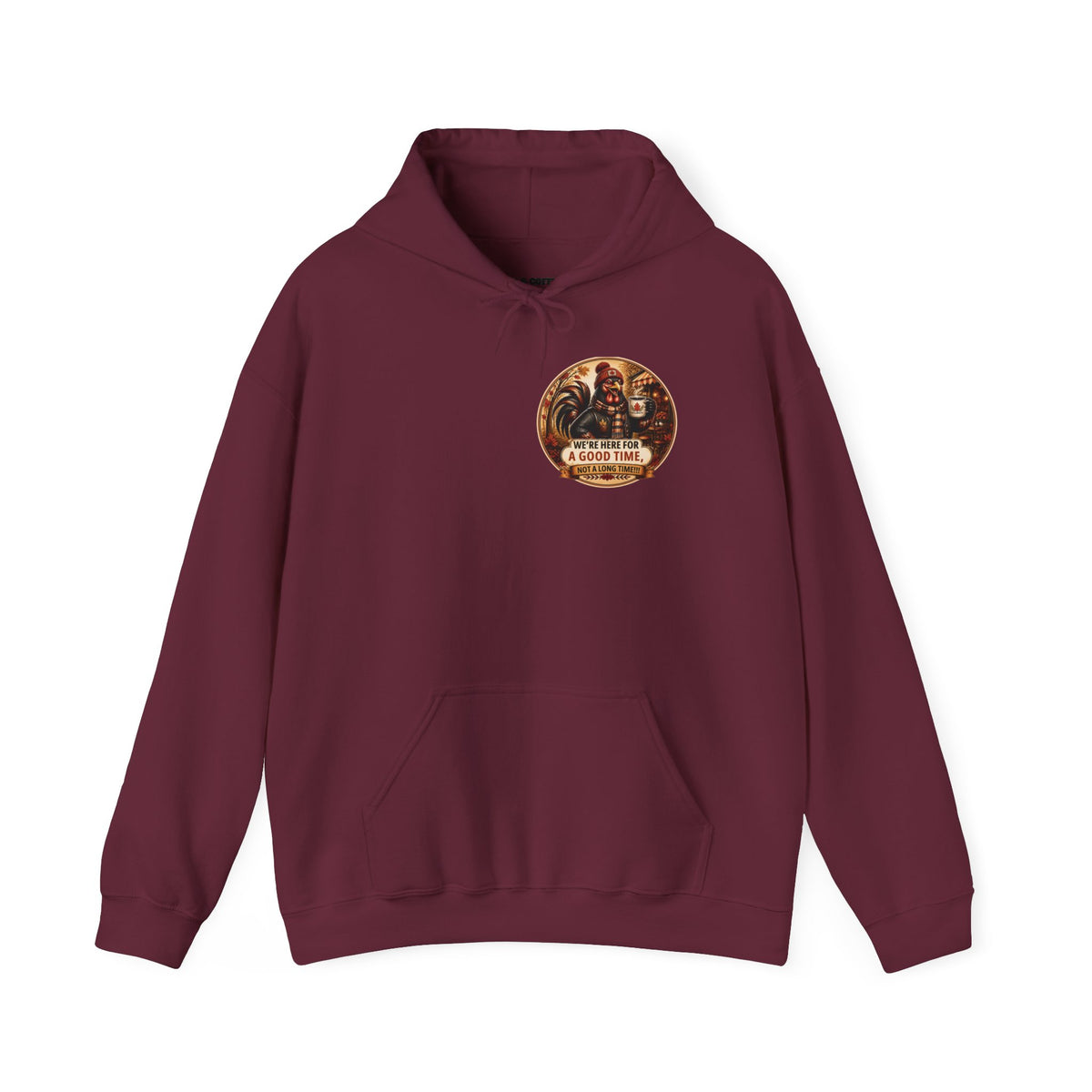 Retro Carnival Hoodie – “We’re Here for a Good Time” Vintage Fair Graphic