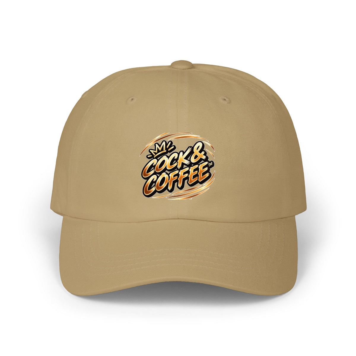 Dad Cap — "Cock & Coffee" Retro Logo Embroidered Baseball Hat