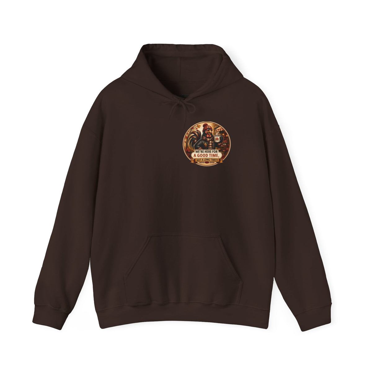 Retro Carnival Hoodie – “We’re Here for a Good Time” Vintage Fair Graphic