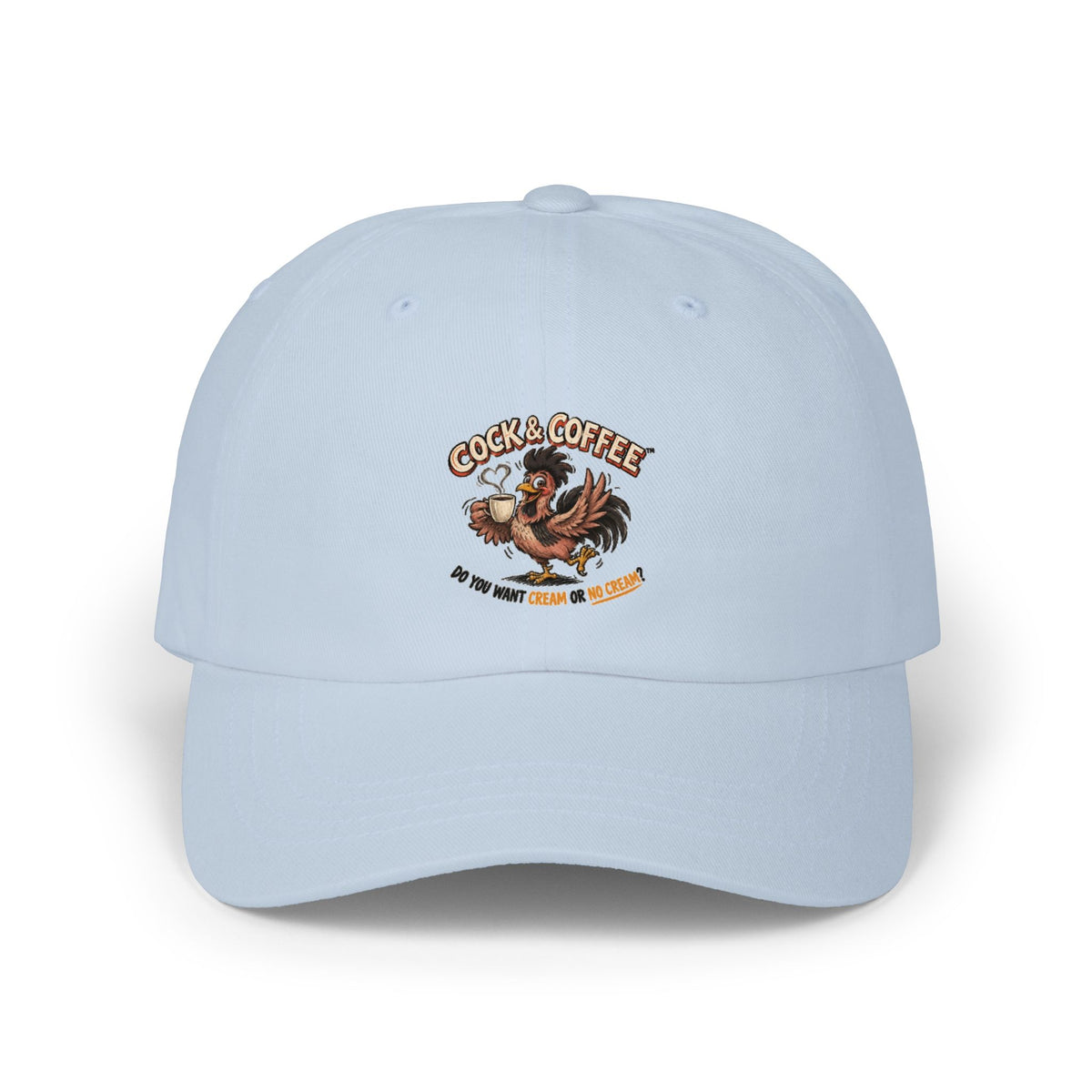 Rooster Coffee Dad Cap — 'Cock-And-Coffee' Vintage Farmhouse Baseball Hat Cream or no Cream