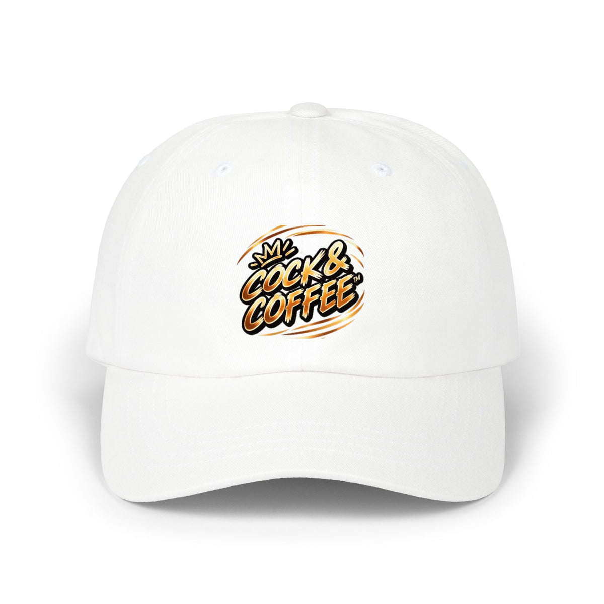 Dad Cap — "Cock & Coffee" Retro Logo Embroidered Baseball Hat