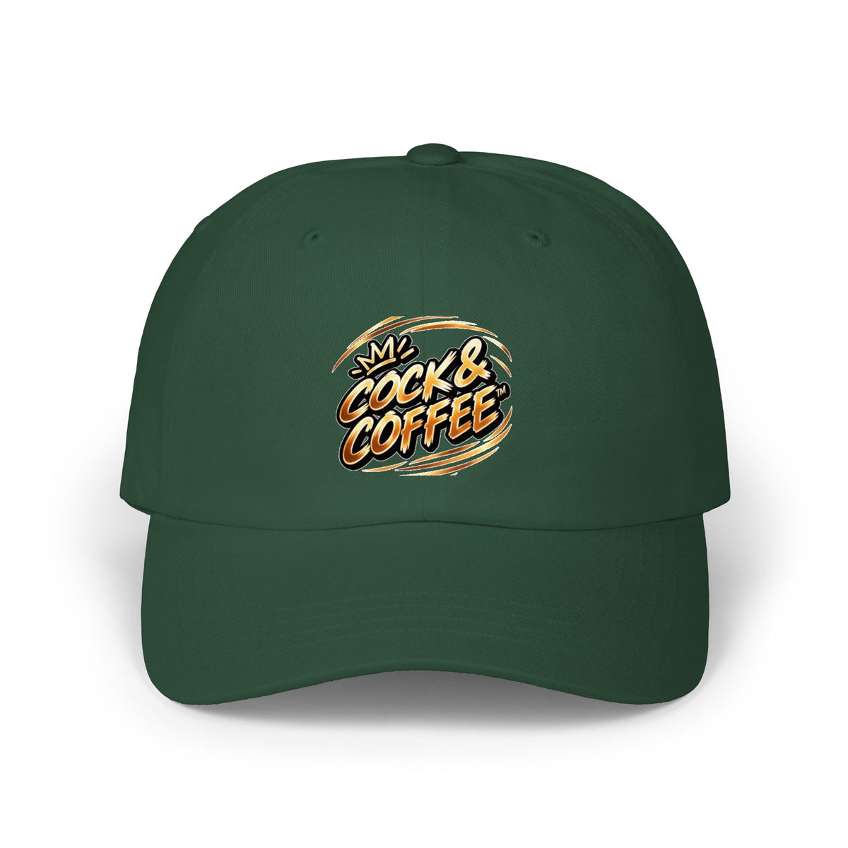 Dad Cap — "Cock & Coffee" Retro Logo Embroidered Baseball Hat