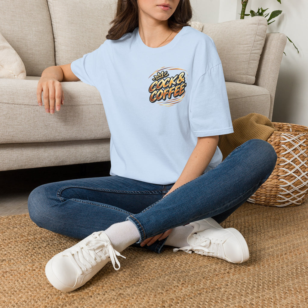 Cock & Coffee Graphic T-Shirt — Retro Coffee Lover Tee