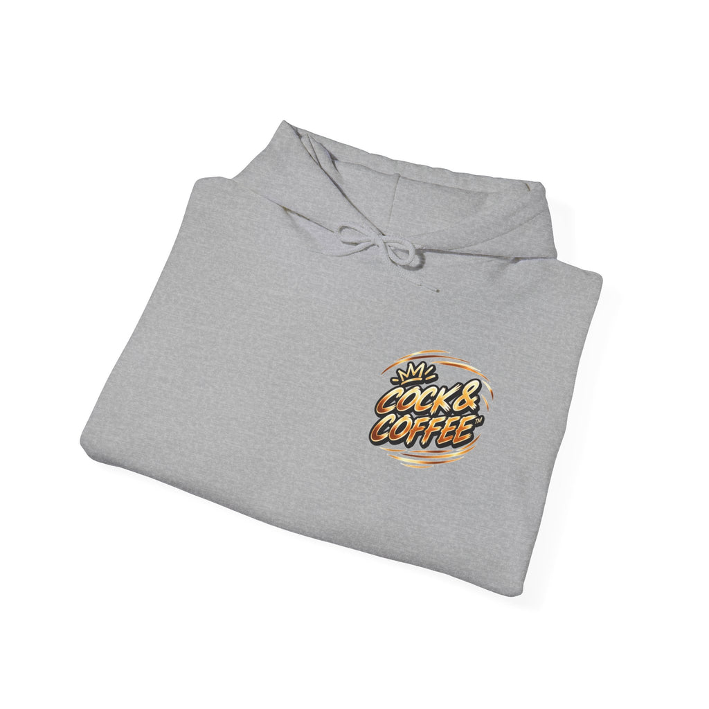 Hoodie - Retro 'Cock & Coffee' Chest Logo Sweatshirt